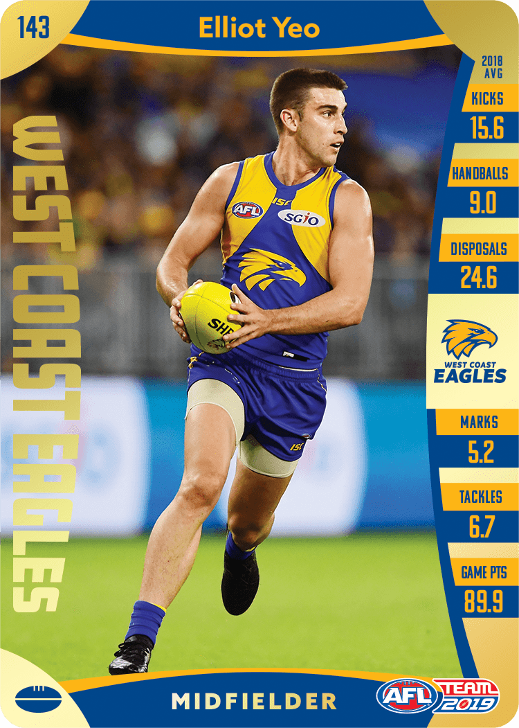 Elliot Yeo, Gold, 2019 Teamcoach AFL