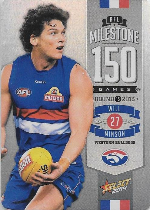 Will Minson, 150 Game Milestone, 2014 Select AFL Champions