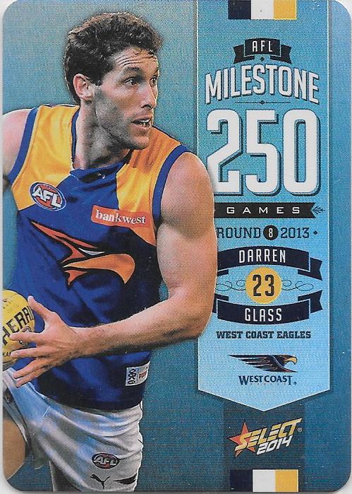 Darren Glass, 250 Game Milestone, 2014 Select AFL Champions