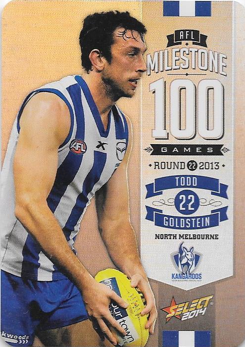 Todd Goldstein, 100 Game Milestone, 2014 Select AFL Champions