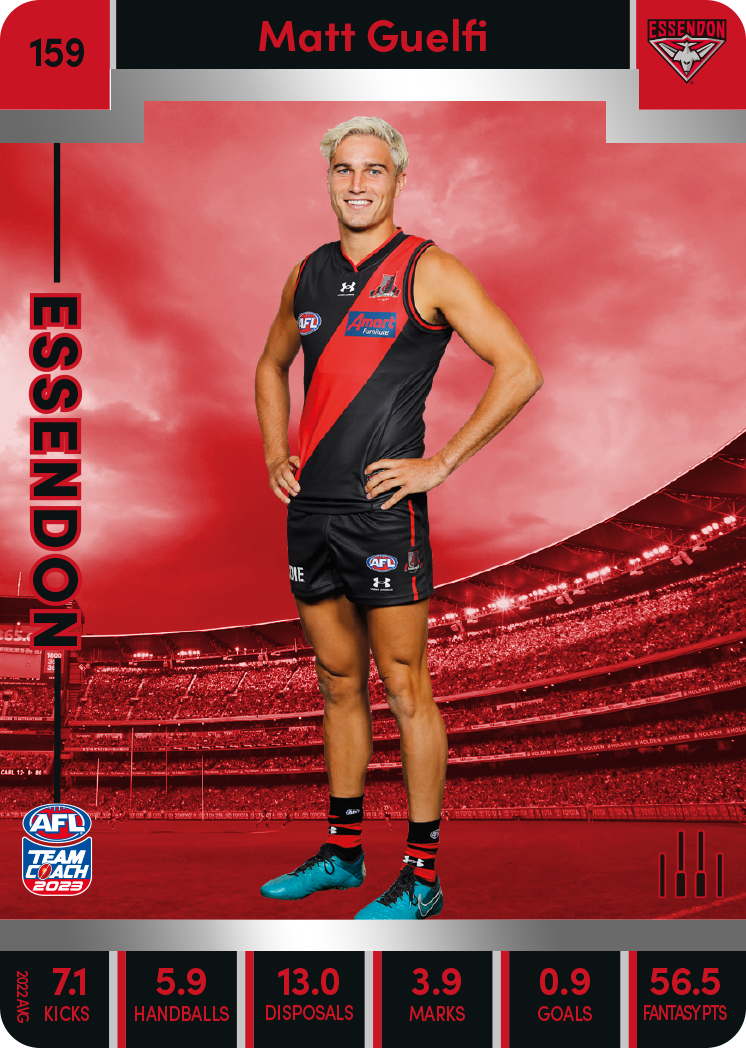 Matt Guelfi, 159, Silver Parallel, 2023 Teamcoach AFL