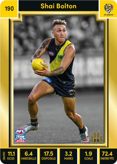 Shai Bolton, 190, Gold Parallel, 2023 Teamcoach AFL