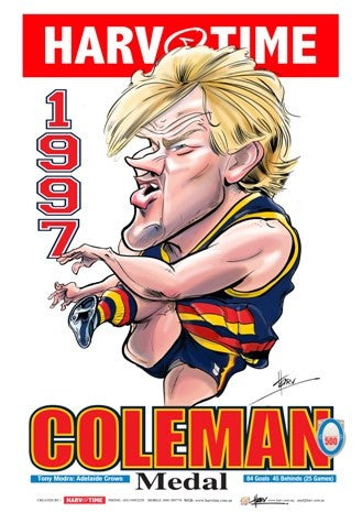 Tony Modra, 1997 Coleman Medal, Harv Time Poster