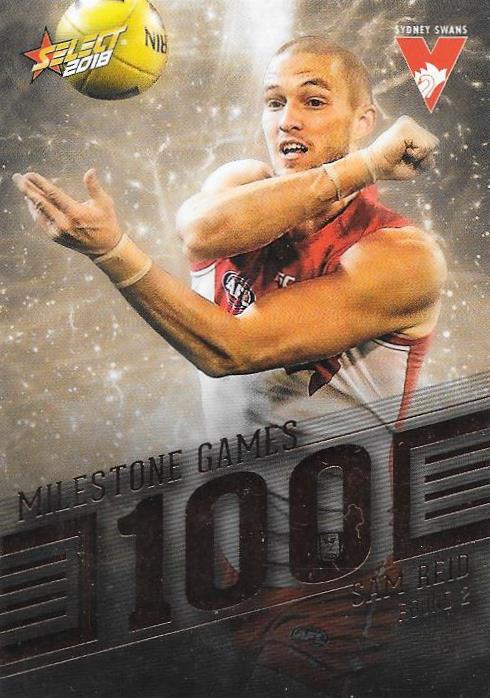 Sam Reid, 100 Games Milestone, 2018 Select AFL Footy Stars