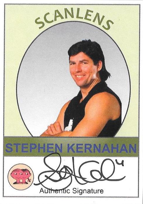 2019 Scanlens VFL, Stephen Kernahan Signature and Base Card