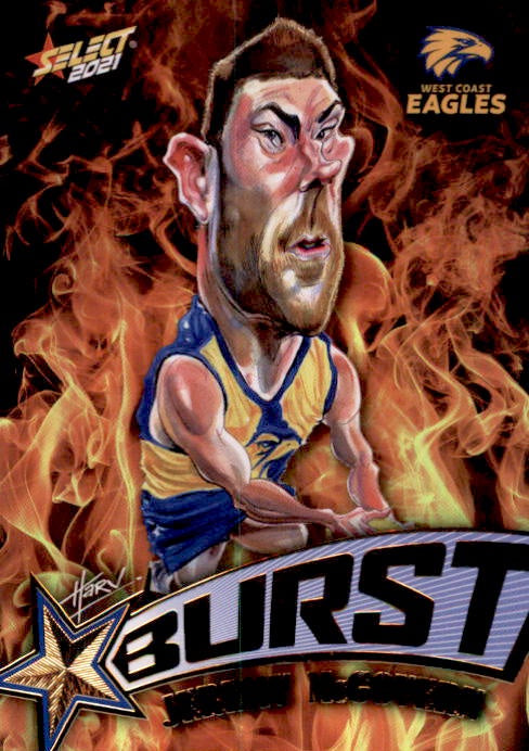 Jeremy McGovern, Fire Starburst, 2021 Select AFL Footy Stars