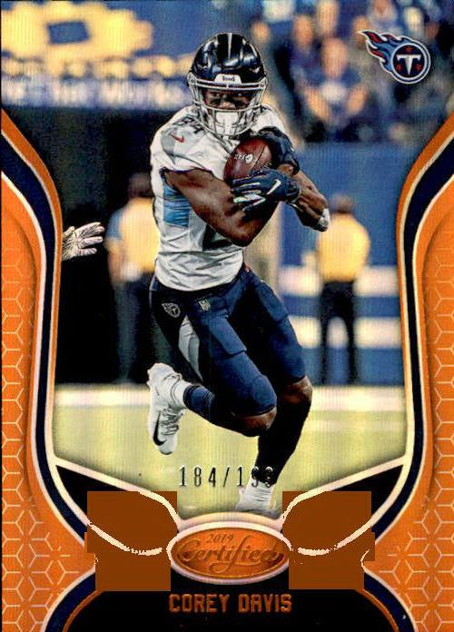 Corey Davis, Orange Parallel, 2019 Panini Certified Football NFL
