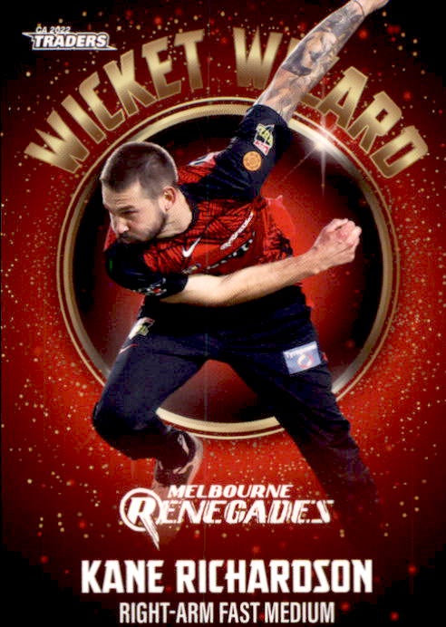Kane Richardson, Wicket Wizard, 2022-23 TLA Traders Cricket Australia & BBL Trading Cards