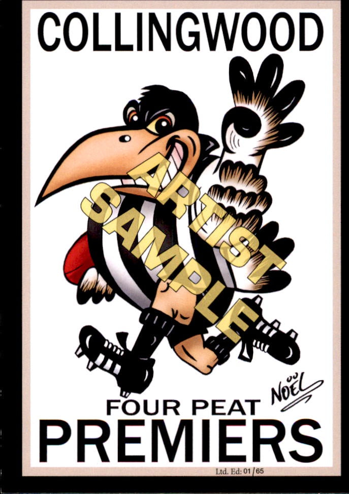 Collingwood Magpies Four-Peat Dynasty Premiers Card Set by Noel