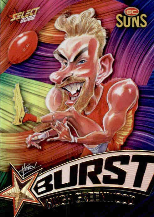 Hugh Greenwood, Starburst Paint, 2022 Select AFL Footy Stars