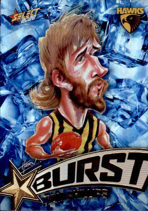 Tom Phillips, Starburst Ice, 2022 Select AFL Footy Stars