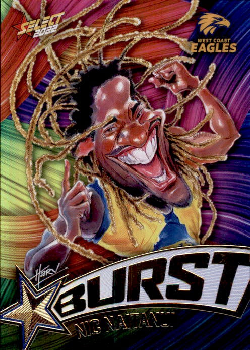 Nic Naitanui, Starburst Paint, 2022 Select AFL Footy Stars