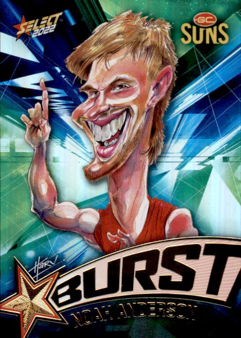 Noah Anderson, Starburst Shatter, 2022 Select AFL Footy Stars