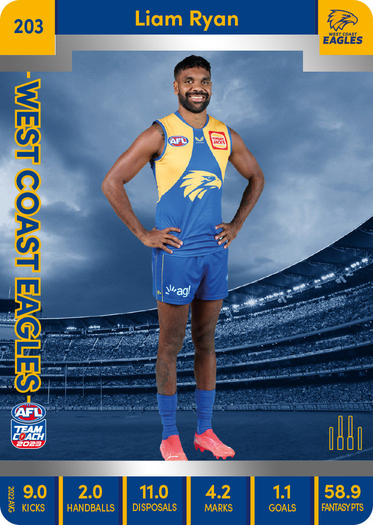 Liam Ryan, 203, Silver Parallel, 2023 Teamcoach AFL