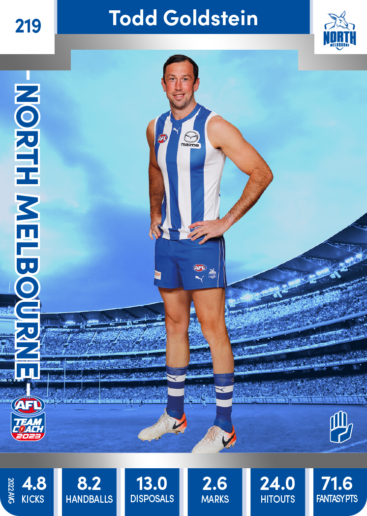 Todd Goldstein, 219, Silver Parallel, 2023 Teamcoach AFL