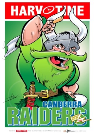 Canberra Raiders, NRL Mascot Harv Time Poster