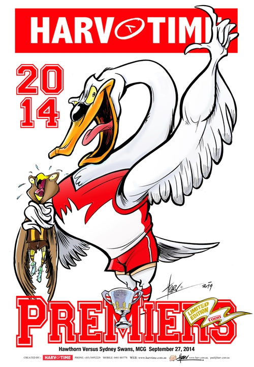 Sydney Swans, 2014 Premiers, Harv Time Poster