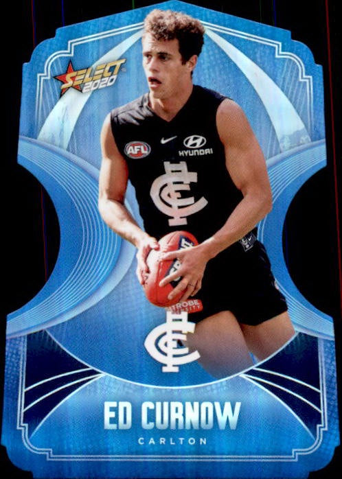 Ed Curnow, Ice Blue Diecuts, 2020 Select AFL Footy Stars