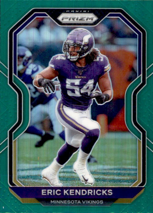 Eric Kendricks, Green Prizm, 2020 Panini Prizm Football NFL