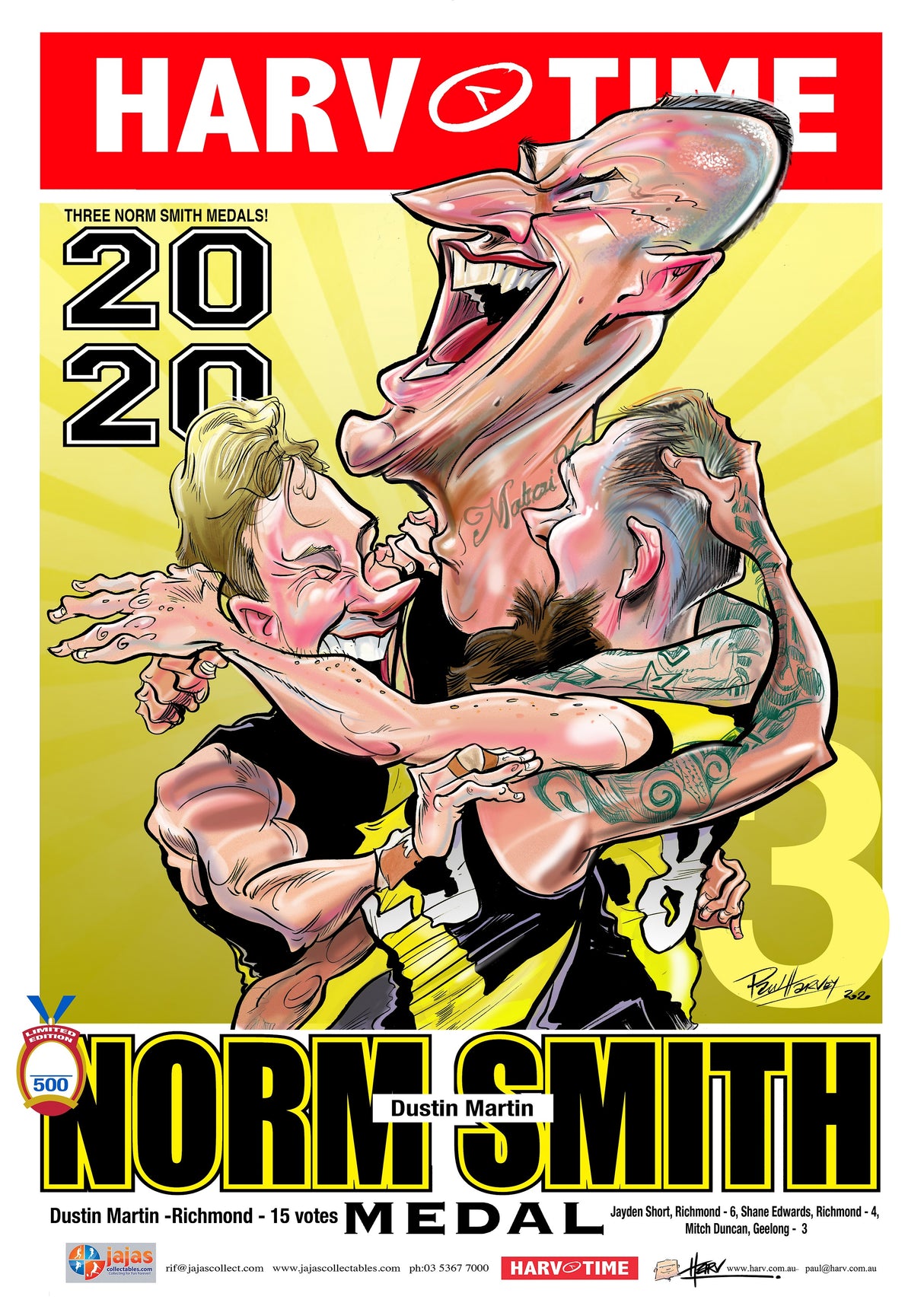 Dustin Martin, 2020 Norm Smith Medallist, Harv Time Poster