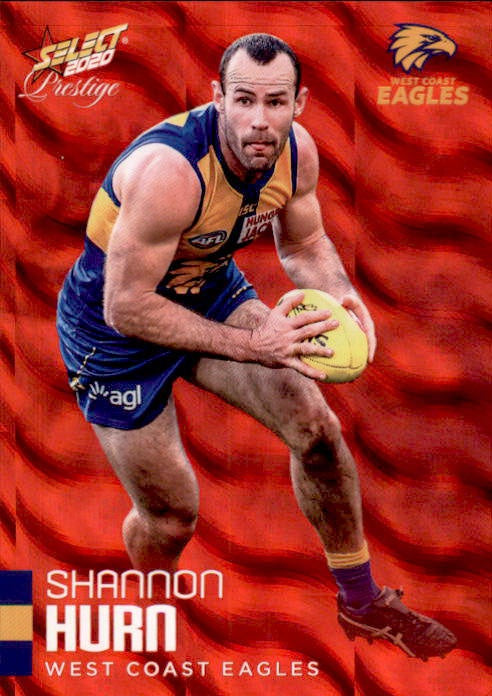 Shannon Hurn, Red Parallel, 2020 Select AFL PRESTIGE Footy Stars