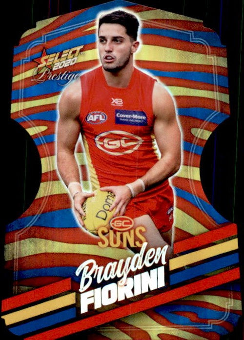 Brayden Fiorini, Zebra Diecut, 2020 Select AFL PRESTIGE Footy Stars