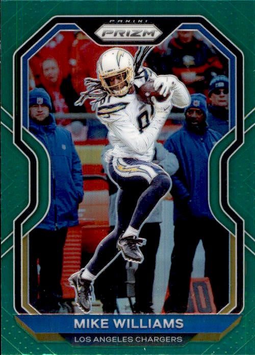 Mike Williams, Green Prizm, 2020 Panini Prizm Football NFL