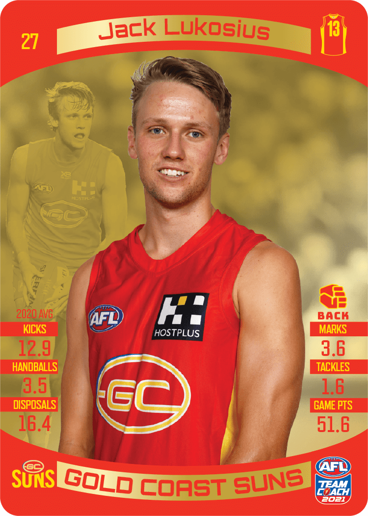 Jack Lukosius, Gold, 2021 Teamcoach AFL