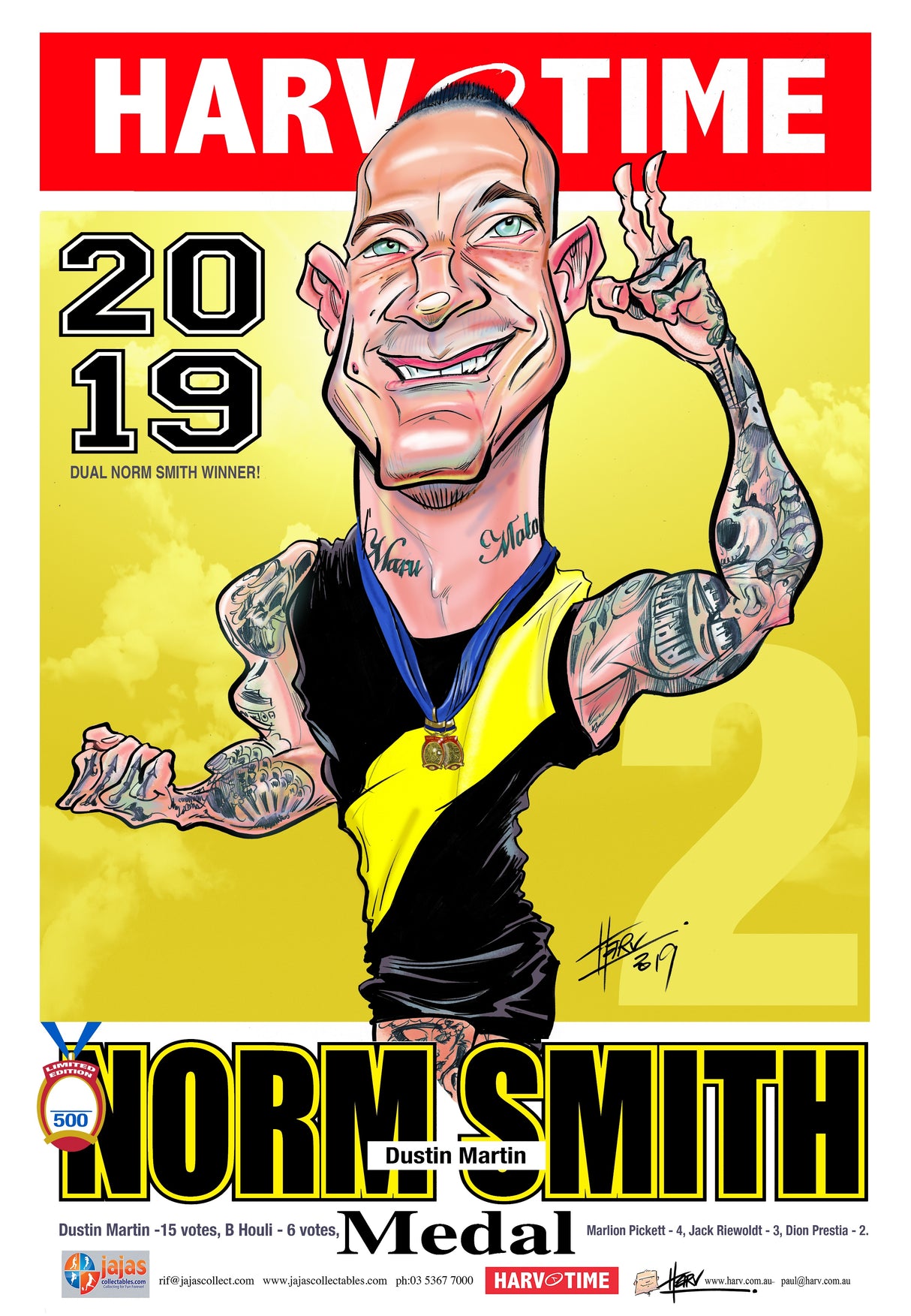 Dustin Martin, 2019 Norm Smith Harv Time Poster
