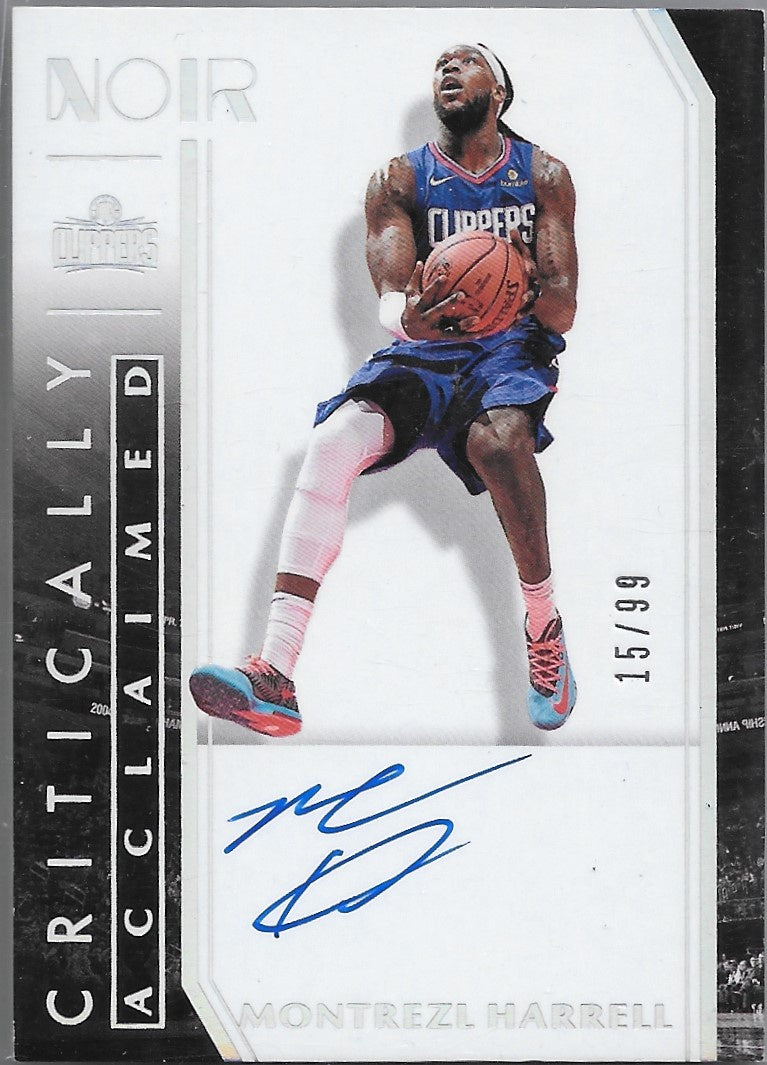 Montrezl Harrell, Critically Acclaimed Signature, 2019-20 Panini Noir Basketball NBA
