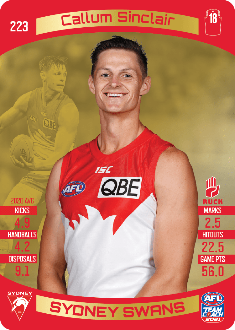 Callum Sinclair, Gold, 2021 Teamcoach AFL