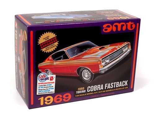 1969 Ford Torino Cobra Fastback, 1:25 Scale Plastic Model Kit