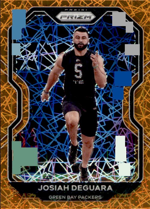 Josiah Deguara, RC, Orange Laser Prizm, 2020 Panini Prizm Football NFL