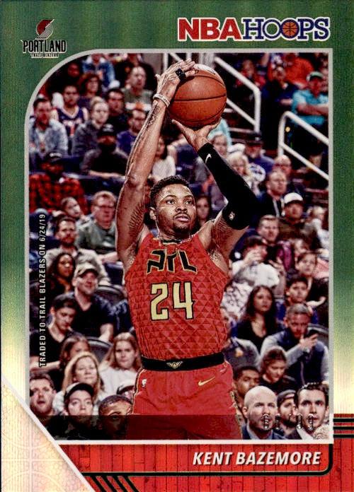 Kent Bazemore, Green Parallel, 2019-20 Panini Donruss Basketball NBA