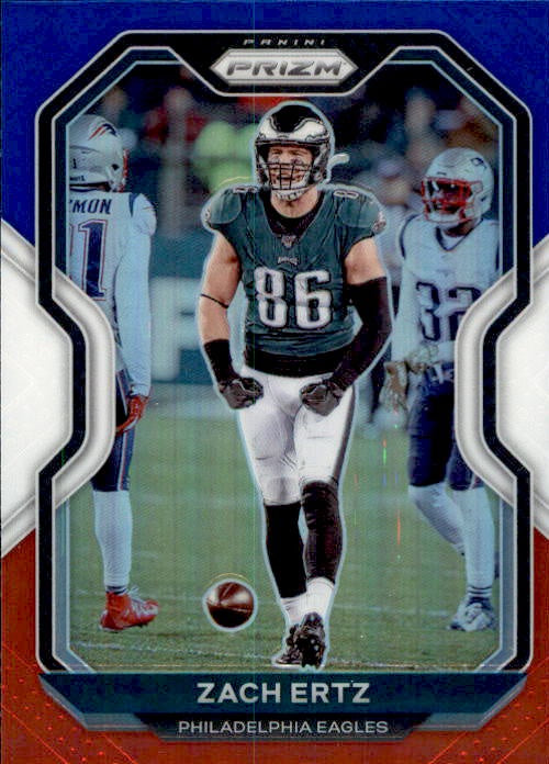 Zach Ertz, Red White Blue Prizm, 2020 Panini Prizm Football NFL