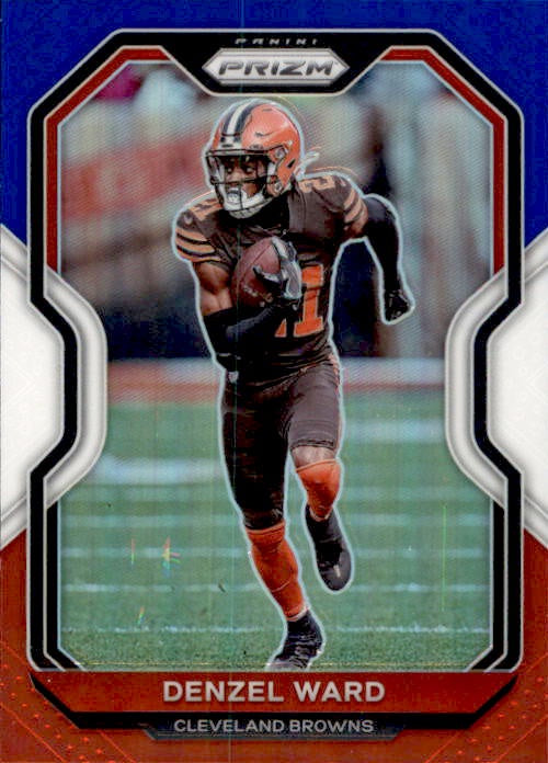 Denzel Ward, Red White Blue Prizm, 2020 Panini Prizm Football NFL