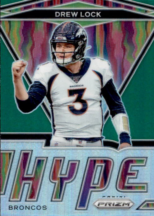 Drew Lock, Green Hype, 2020 Panini Prizm Football NFL