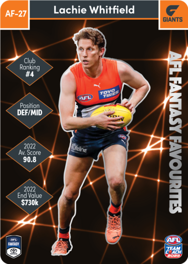 Lachie Whitfield, AFL Fantasy Favourites, 2023 Teamcoach AFL