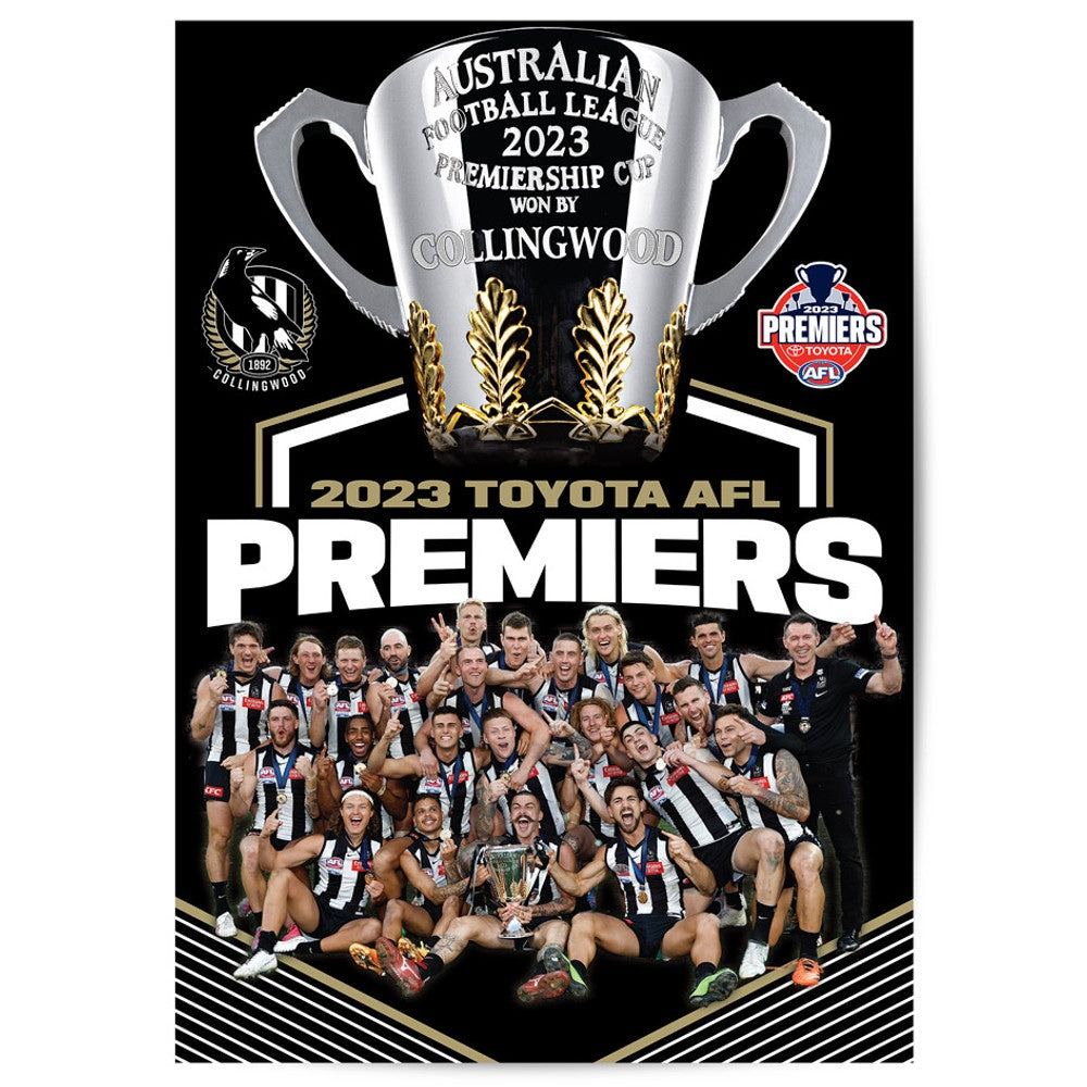 Collingwood Magpies 2023 Premiers Team Poster
