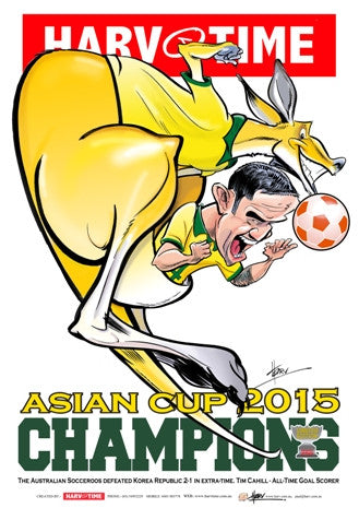 Socceroos 2015 Asian Cup Champions, Harv Time Poster