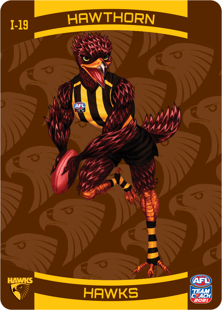 Hawthorn Hawks Mascot, 3D Icons, 2021 Teamcoach AFL
