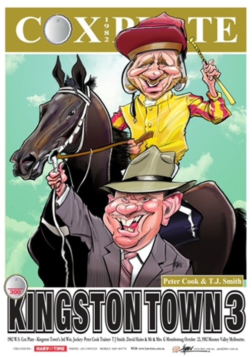 Kingston Town, 3 Cox Plates, Harv Time Poster