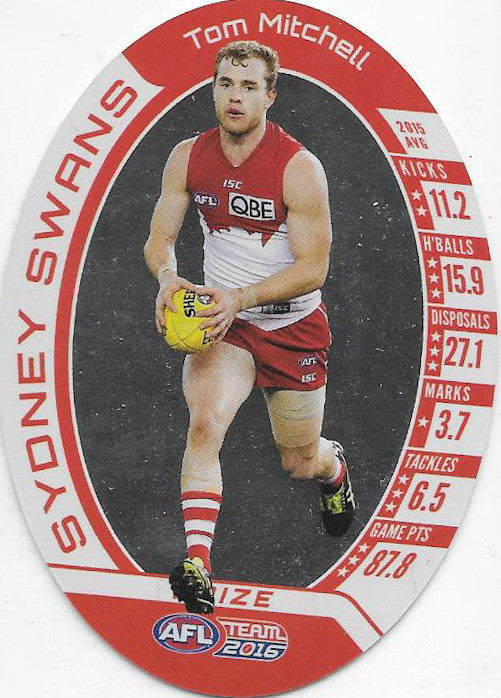 Tom Mitchell, Prize Card, 2016 Teamcoach AFL