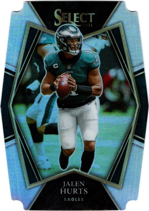 Jalen Hurts, Die-cut Sliver Prizm, 2021 Panini Select Football NFL