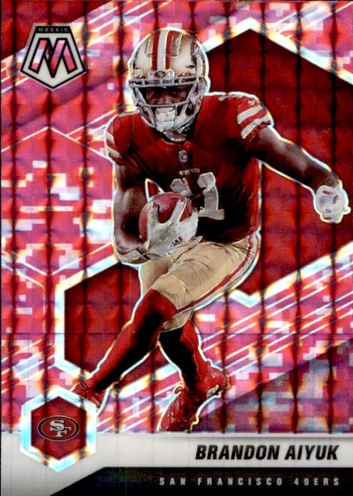 Brandon Aiyuk, Pink Prizm, 2021 Panini Mosaic Football NFL