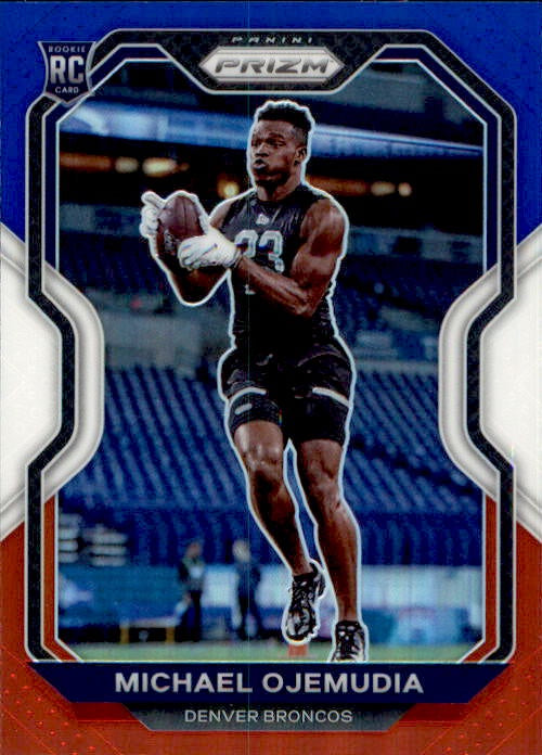 Michael Ojemudia, RC, Red White Blue Prizm, 2020 Panini Prizm Football NFL