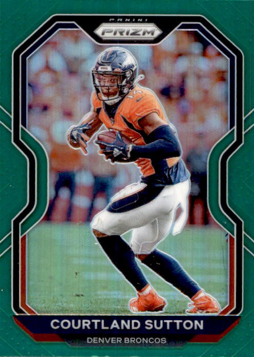 Courtland Sutton, Green Prizm, 2020 Panini Prizm Football NFL