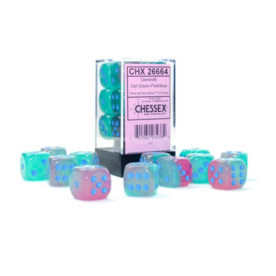 CHX 26664 Gemini 16mm d6 Gel Green-Pink/Blue Luminary Block (12)