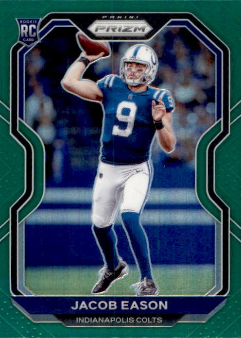 Jacob Eason, RC, Green Prizm, 2020 Panini Prizm Football NFL