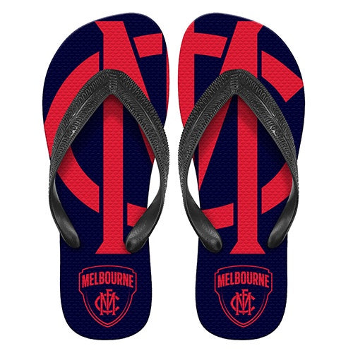 Melbourne Demons THONGS - BLACK - Sizes S
